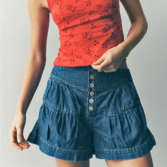 We The Free Fleur Denim Shorts Small - Picture 10 of 11